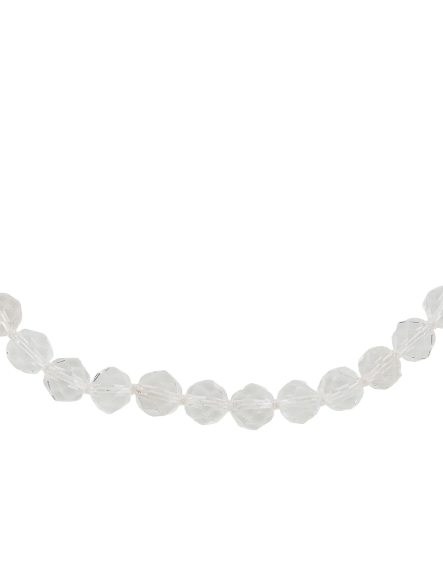 Necklace 14K Quartz Bead Strand Necklace